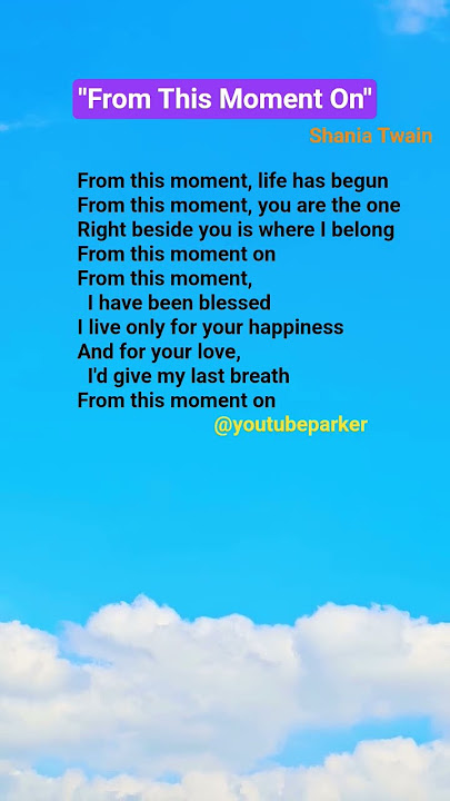 From This Moment On ~ Shania Twain 🎵 #music #song #love