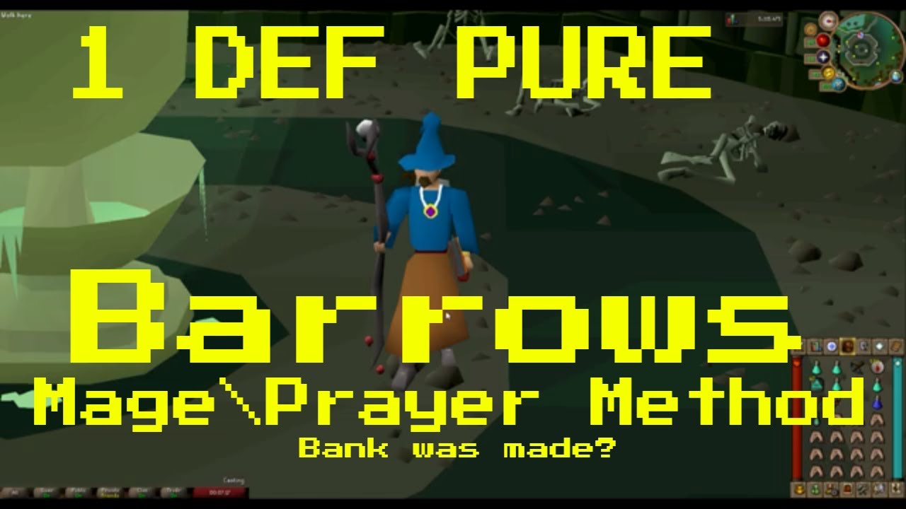 2019 OSRS Barrows 1 def pure GUIDE tips and tricks Praying method for ...