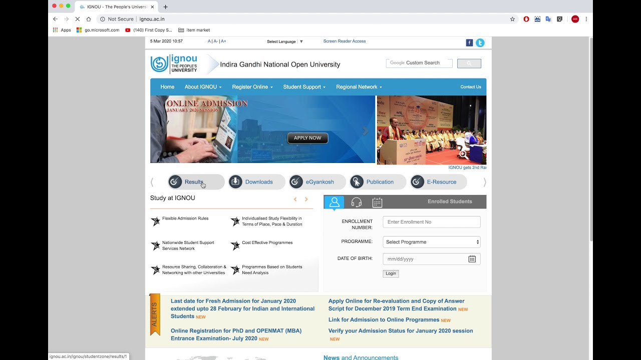 How to Check IGNOU Term End Exam Result And Grade Card