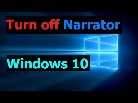 How To Turn Off Windows 10 Narrator (On Startup / Lock screen) - YouTube