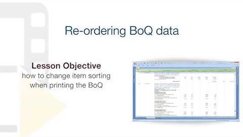 PriMus Tutorial - Ordering BoQ items - ACCA software