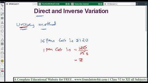 Direct and Inverse Variation Introduction || Class 8 Maths ICSE ||