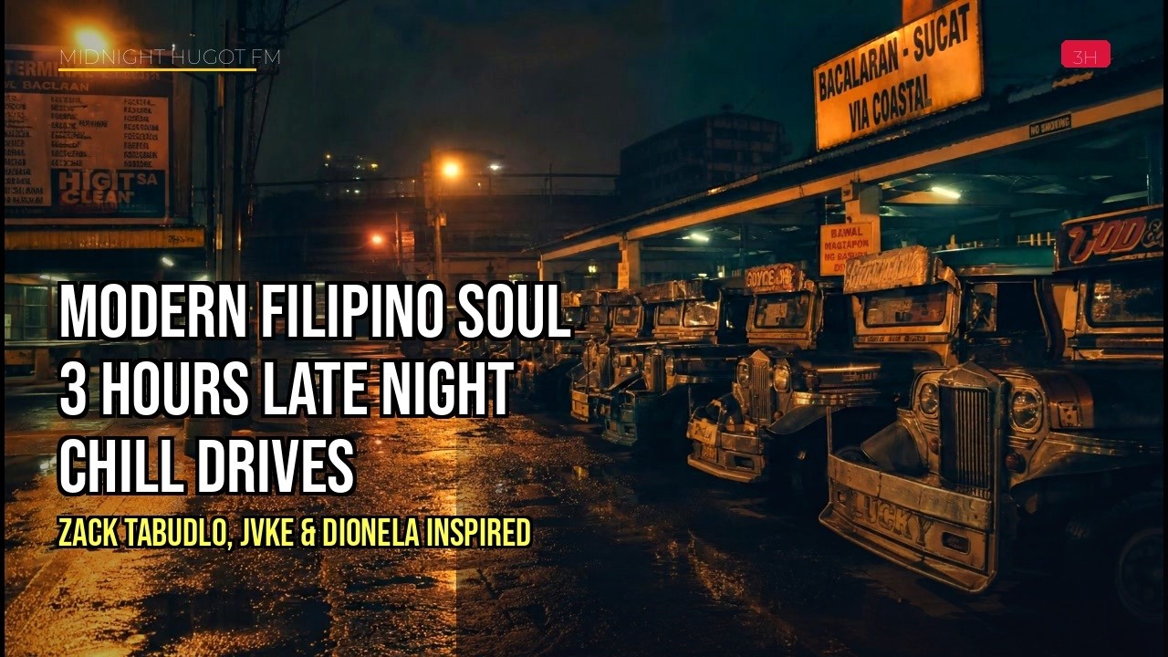 🎶 Modern Filipino Soul — 3 Hours Late Night Chill Drives (Zack Tabudlo, JVKE \u0026 Dionela Inspired)