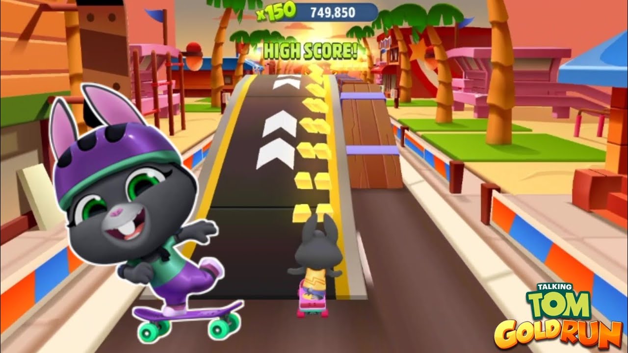 Talking Tom Gold Run Unlimited Run Talking Becca Android iOS Gameplay Funny Gameplay