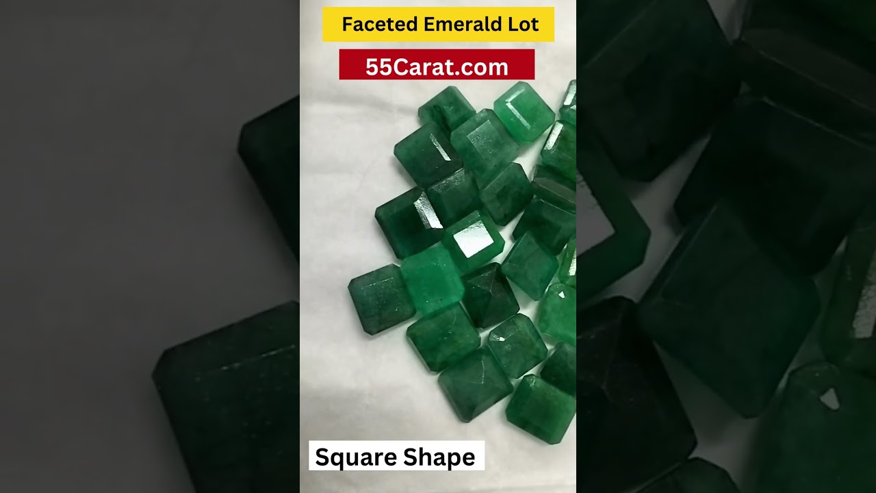 Natural Beryl Emerald  at Wholesale Rate (Rs60/carat) Fine Quality Square Shape पन्ना रत्न  Gemstone