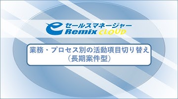 業務・プロセス別の活動項目切り替え（長期案件型）Remix