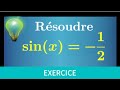 Quation trigonomtrique  rsoudre sinx12 sur pipi sur 02 et sur r  premire sp math