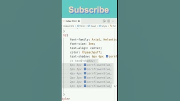 CSS text shadow #shorts #css #html
