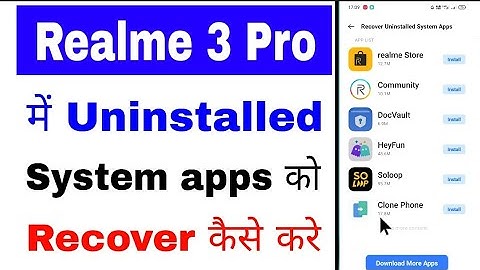 how to Recover Uninstalled System Apps in realme 3 Pro।Recover Uninstalled System Apps realme 3 Pro