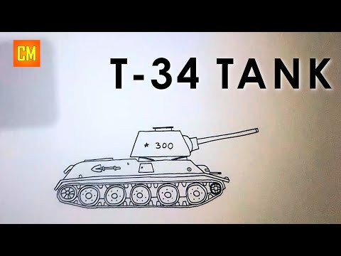 Video: Cara Menggambar Tank T-34