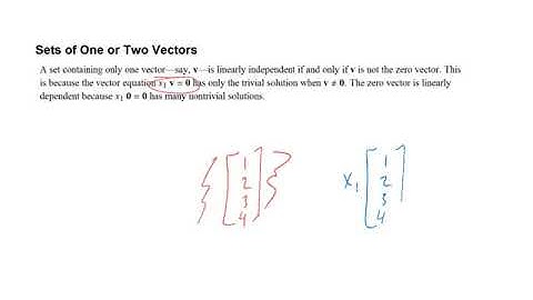 1.7 - Linear Independence