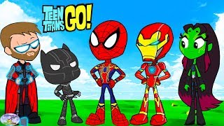 Teen Titans Go! vs. Avengers team and friends! Cartoon Character Swap - SETC