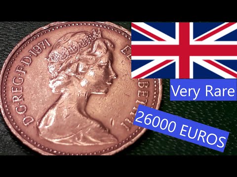 British Coin : 1 New Penny 1971 !! Value 26000 EUROS ( For One ) !!!