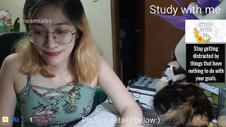 Study with me (LIVE)| Trial OBS#1 | Pomodoro 25-5 | No music& chat| QUIET BREAK | MED| Philippines