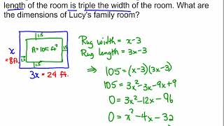 3 2j   Quadratic Applications   rectangular rug problem