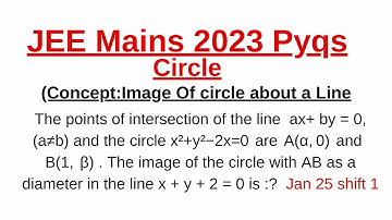 The points of the intersections of the line ax+by=0 (a≠b) & the circle x²+y²-2x=0 .. then image of..