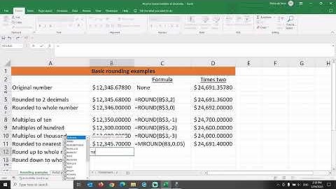 How to round numbers in Excel