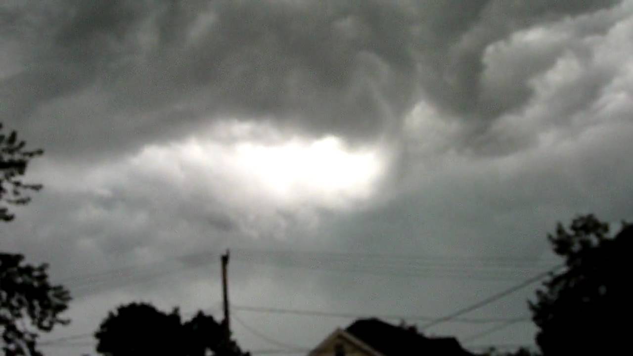 Funnel cloud forming over my house. - YouTube