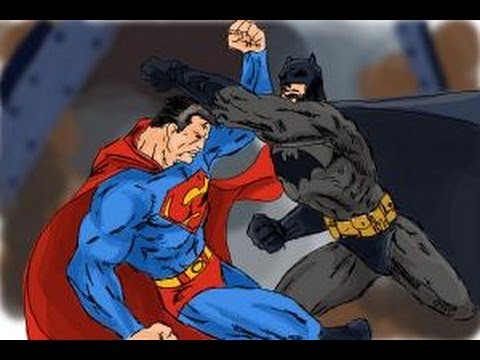 How to draw Batman VS Superman - YouTube