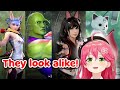 Miko can't stop laughing at Soul Calibur characters that look alike to the original characters