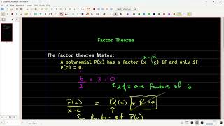 CSEC Additional Mathematics: Lesson 010 - Factor Theorem