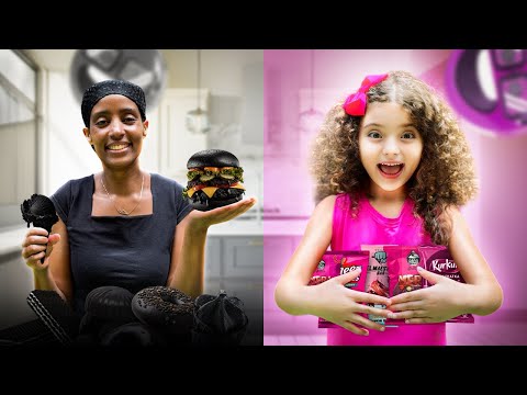 تحدي 24 ساعة باللون الزهري والأسود مين ربح