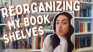 reorganize my bookshelves with me