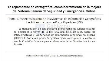 TEMA 1 - Infraestructuras de Datos Espaciales IDE