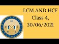 LCM AND HCF CLASS 4