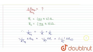 For two resistors R_1 and R_2, connected in parallel, find the relative error in their equivalen...