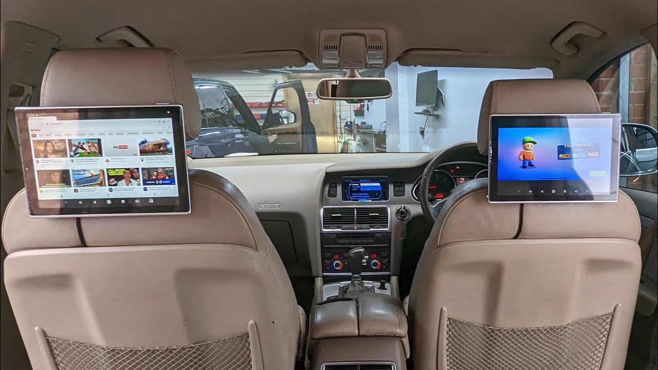 Audi Q7 11.6" FHD Car Headrest Android Monitor With Ambient Light and