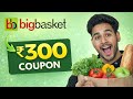 BigBasket Coupon Code Today 2026 🛒🔥 Get Flat ₹300 OFF Instantly | Verified Working Promo Code India 