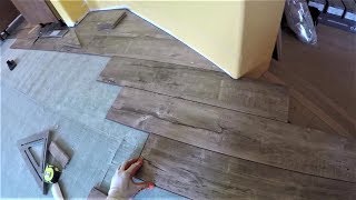 Laminate Floor Installation. Step by step. DIY. Shot with GoPro. Short