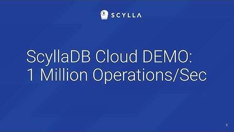 ScyllaDB Cloud Demo: 1 million operations/second