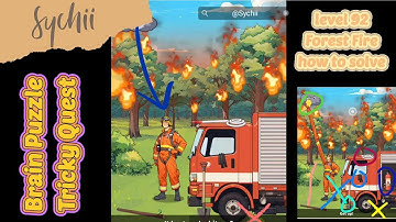 Level 92: Brain Puzzle Tricky Quest: Forest Fire. how to solve #brainpuzzle #easypuzzles