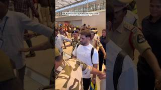 MS Dhoni Grand Entry in Hyderabad 🔥 Huge Crowd &amp; Tight Security Scenes #MSDhoni #DhoniInHyderabad