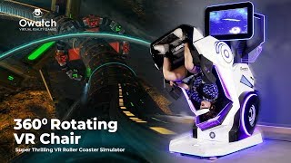 Owatch 360 Degree Rotating VR Simulator Chair, Super thrilling VR Roller Coaster Simulator screenshot 1
