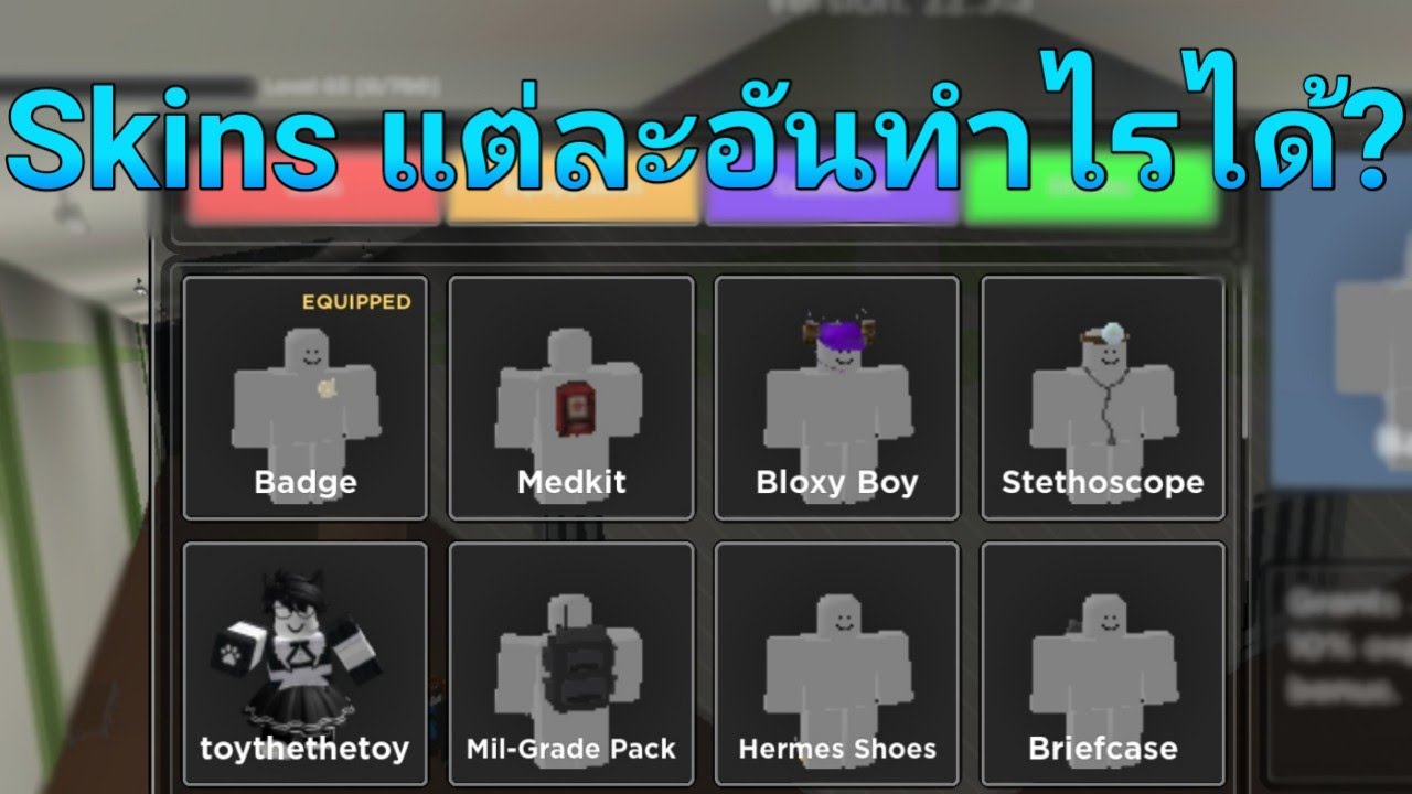 อธิบายความสามารถอุปกรณ์เสริม (Skins) ทั้งหมดแบบเข้าใจง่ายๆ Evade