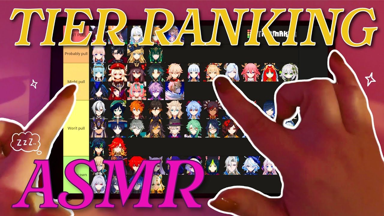 ASMR My Genshin 2026 Pull List | Tier Ranking with Up Close Whispers and Tapping
