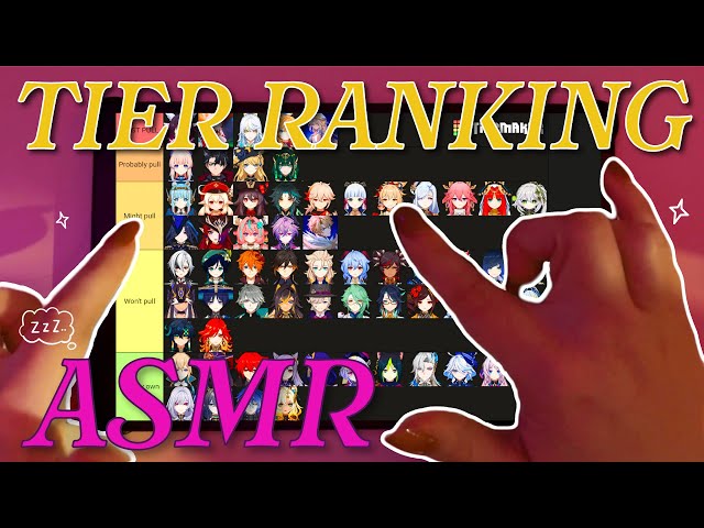 ASMR My Genshin 2026 Pull List | Tier Ranking with Up Close Whispers and Tapping