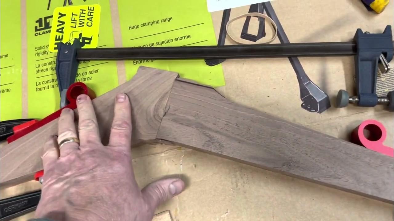 Clamping odd and obtuse angles, jigs for glueup of mid century modern