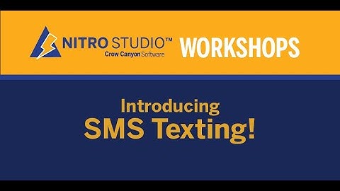 SharePoint SMS Texting: NITRO Studio Workshop