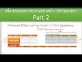 VBA Advanced Filter And Or Operators - Part 2
