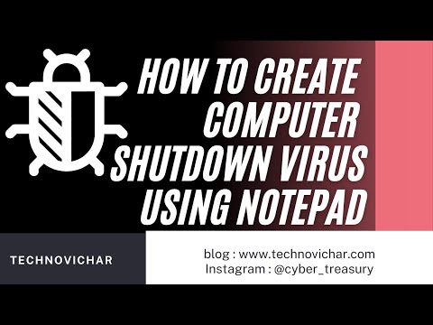 How to Create Computer Virus in PC | Shutdown Virus Using Notepad