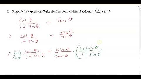 Verifying Trigonometric Identities 5.1 Part 1