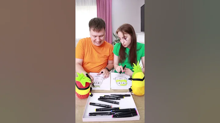 3 marker challenge - Minions #shorts by Tiktomiki