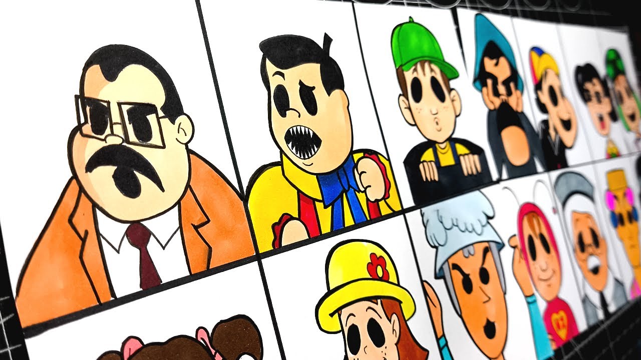 Я нарисовал всех персонажей из CHAVES NIGHTMARES (новое обновление) | Все скримеры |