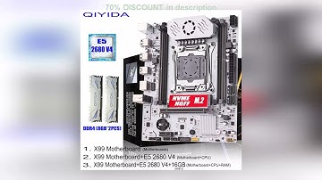 A must-have product! QIYIDA X99 Motherboard set LGA 2011-3 Xeon E5 2680 V4 CPU DDR4 8GBx2PCS=16GB