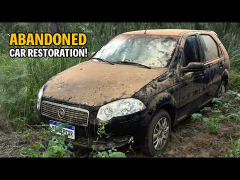 12-YEAR ABANDONED FIAT CAR RESTORATION: DESTROYED TO NEW!