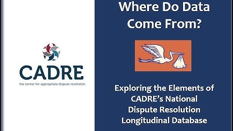 Where Do Data Come From?: Elements of CADRE